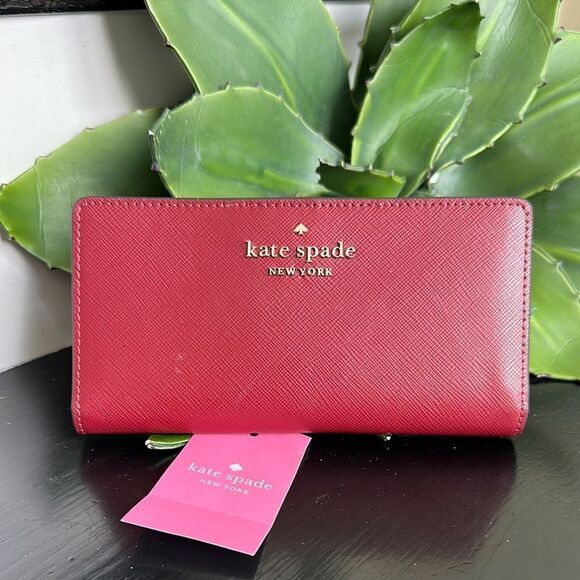 New w/tags Kate Spade genuine leather STACI Stefano, large wallet, clutch purse - Picture 1 of 9